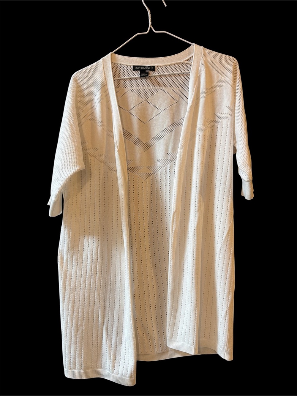 Esprit Open-Front Cream Knit Cardigan